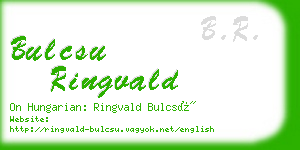 bulcsu ringvald business card